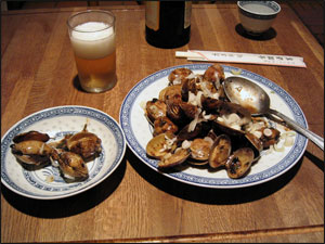 浅蜊の豆豉ソース炒め