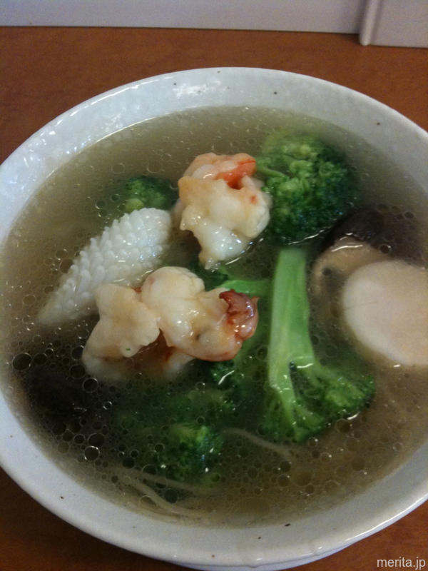 海鮮麺 (不老長寿の海鮮スープ麺) @隆蓮.横浜中華街