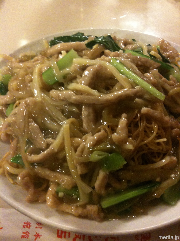 搾菜肉絲炒麺 (ザーサイと細切り豚肉のやきそば) @東光飯店本館.横浜中華街