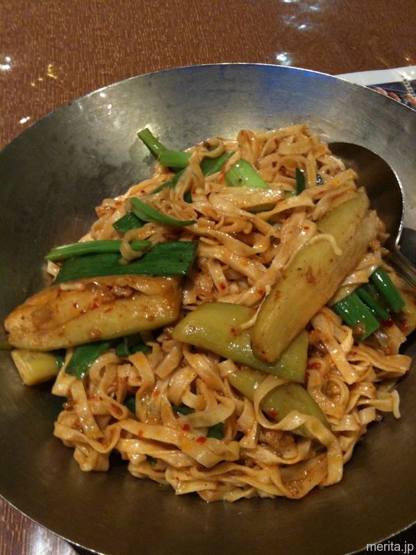 麻辣茄子炆伊麺 (ナスのピリ辛煮イーフーメン) @大珍楼本店.横浜中華街