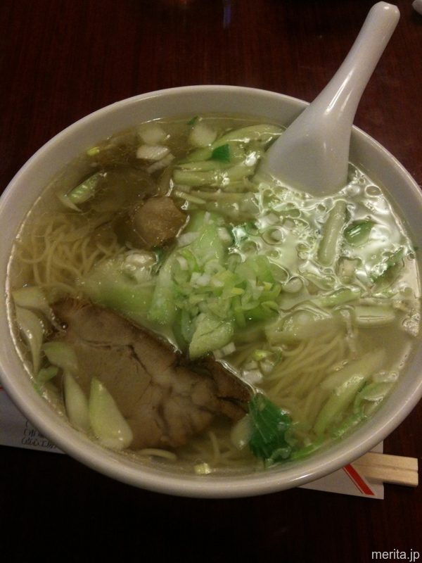 塩ラーメン @馬さんの店龍仙・市場館.横浜中華街
