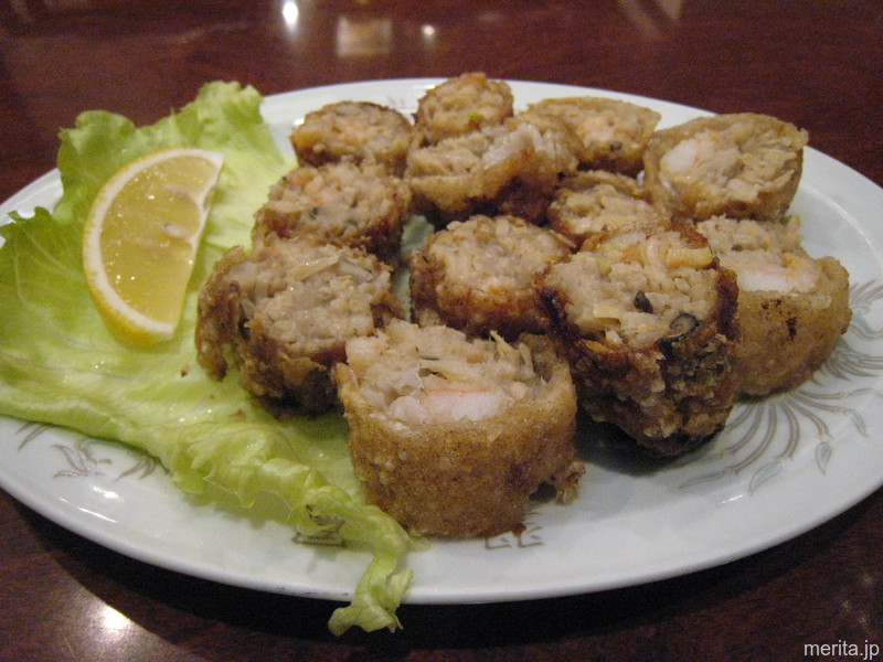 網油炸巻 (カニと海老入り巻揚げ) @翠鳳本店.横浜中華街
