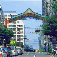 朝陽門@中華街.横浜 2002-06-08
